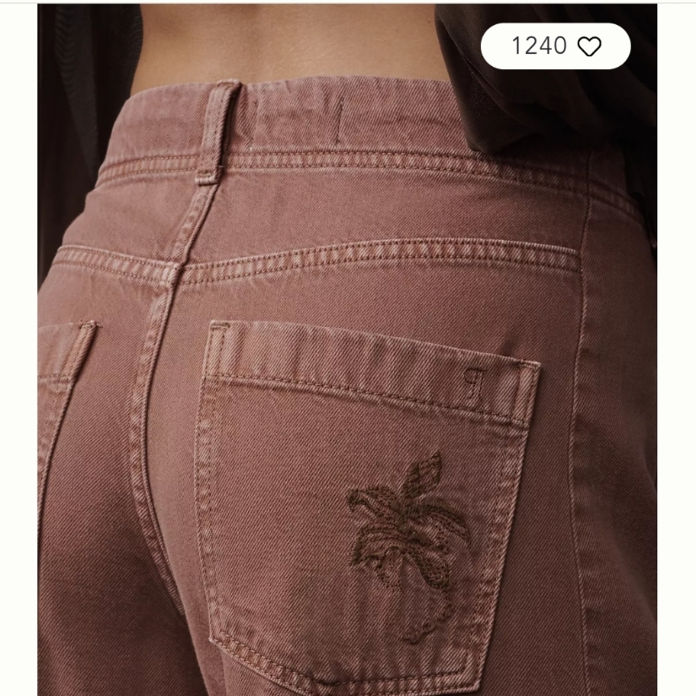 Anthropologie Pilcro Adi Embroidered Wide Legs, 27 - Picture 4 of 4